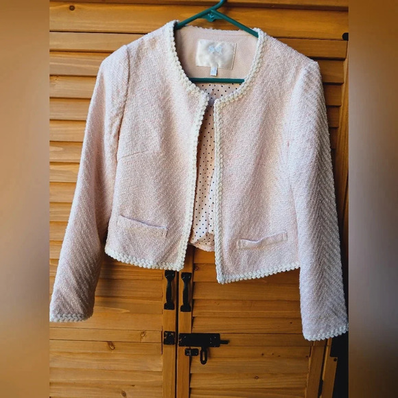 Tibi Jackets & Blazers - Tibi Collection Pink Tweed Cropped Jacket